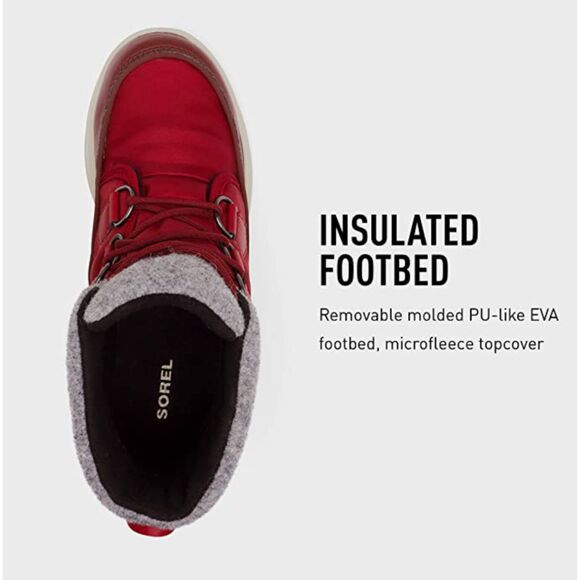 Sorel Women’s Explorer Carnival Boots - Red Dahlia Sz 9 Waterproof Winter Boot - Picture 2 of 9